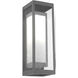 Outdoor Sconce LED 18 inch Argento Grey Outdoor Sconce, Double Box